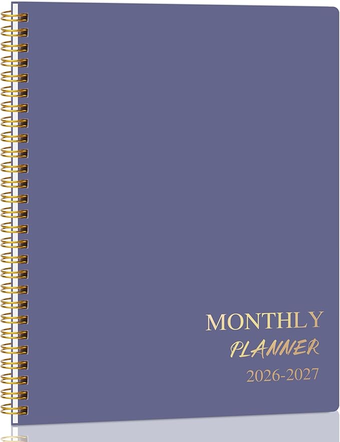 2026-2027 Monthly Planner - 2 Year Monthly Planner 2026-2027, Hard Cardboard Cover, Jan 2026 - Dec 2027, 7.5" x 10", 2 Year Calendar with 24 Month, Twin-wire Binding, Note Pages