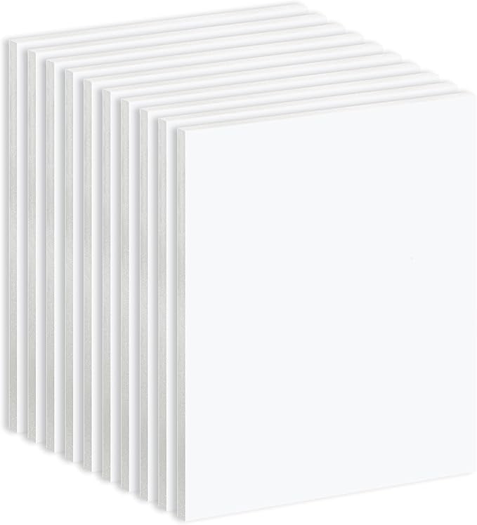 Golden State Art, 10 Pack White Foam Board 11X14 Inch, 3/16'' Thick, Acid Free Foma Core Poster Board for Mounting, Crafts, Art, Presentation