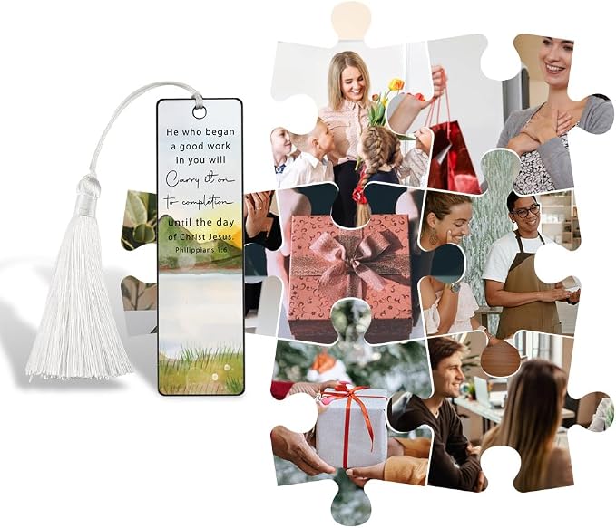 Christian Completion Encouraging Bookmark, Inspirational Gift for Believers, Uplifting Gift for Spiritual Readers, Spiritual Bookish Present, Unique Scripture Design Bookmark, WCB77