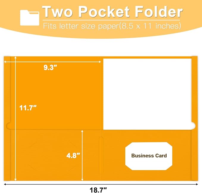 Folders with Pockets, LAYZZ 60 Pack Paper Pocket Folders, 2 Pocket File folders Fits Letter Size Paper, for School Office and Home, Assorted 6 Colors