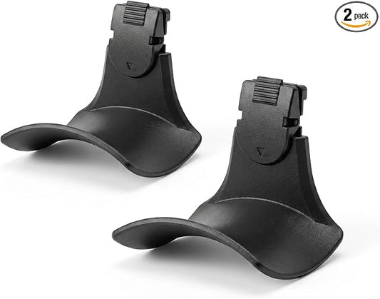 Fabric Wall Headphone Stand for Office, Cubicle Headphone Holder for Work Decor, Space-Saving Hanger Cubicle Accessories for Women Men Desk Organizer, Black (2 Pack)