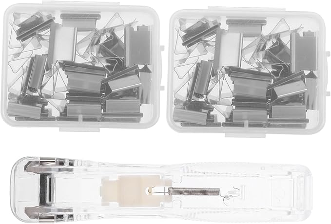 Operitacx 4sets Reusable Office Paper Stapler Paper Clip Stapler Desk Supplies Binding Material