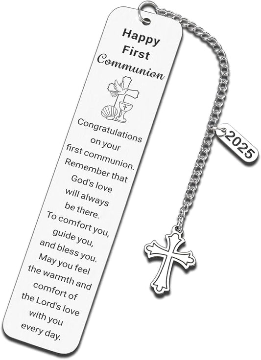 1st Communion Gifts for Godson 1st Holy Communion Bookmark, Baptism Bookmarks Easter Basket Stuffers for Teens Adults Religious Bookmark, 1st Communion Gifts for Girls Boys
