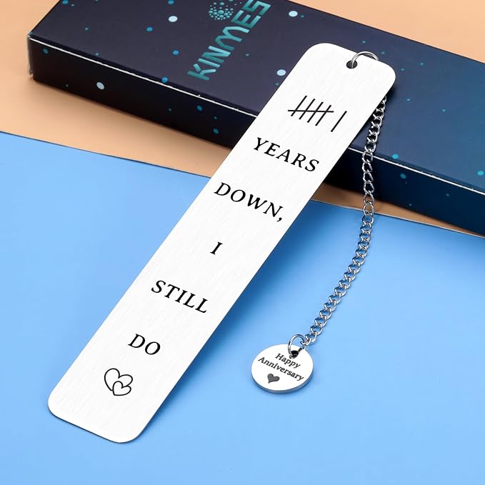 6 Year Anniversary Iron Gifts for Wife Husband, Iron Gifts for 6th Anniversary - Romantic Iron Anniversary Bookmark for Him Her, 6th Wedding Gifts for Her, 6 Month Anniversary GIF for Boyfriend