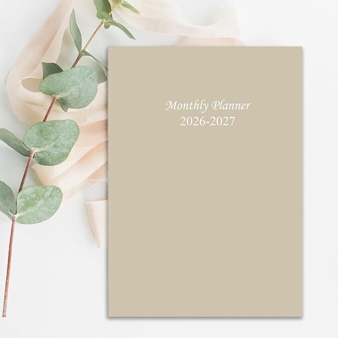 2026-2027 Monthly Planner - 18 Months Calendar from July 2026 - Decenber 2027, Monthly Planner 2026-2027 Easy to Organize Your Daily Life, 7" x 10", Beige