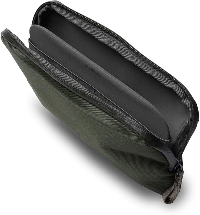 Orbitkey Olive Expandable Desk Storage Pouch – Fold-Down Access Panel, Pen Loop, Recycled Water-Resistant Material – Self-Standing Organizer for Office, Travel, Tech Gear