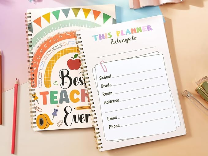 Undated Teacher Planner 2026-2027 - Teacher Lesson Planner, 9''x11'', Newly Page without Time Limited, 2026-2027 Teachers Lesson Plan Book, Teacher Planners with Stickers and Inner Pocket