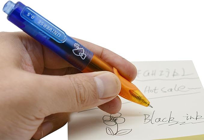 Maydahui 8 Pcs Galaxy Outer Space Mini Pocket Pens Retractable Planetary Creation Short Small Universe Space Pens Black Ink for Shcool Office Party