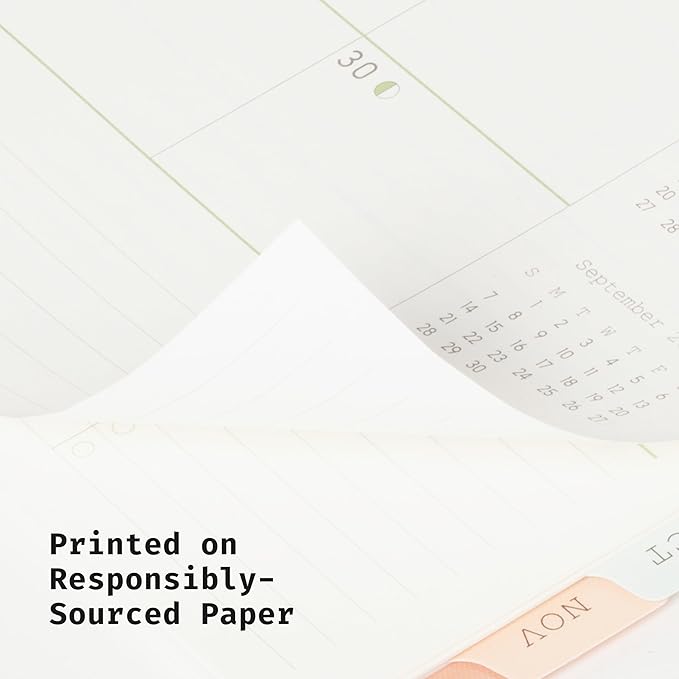 Blue Sky WAAV 2026-2027 Weekly and Monthly Academic Year Planner Calendar, July 2026 - June 2027, 5.875" x 8.625", Flexible Cover, Wirebound, Laminated Tabs, Storage Pocket, Includes 20 Extra Notes Pages, Michelle