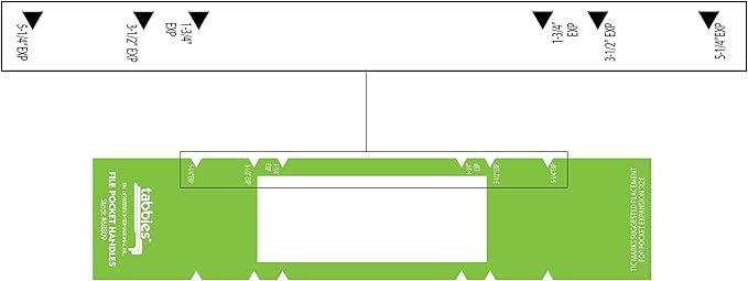 Tabbies File Pocket Handles, 9.63 x 2, Green/White, 4/Sheet, 12 Sheets/Pack