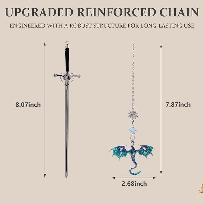 Fourth Wing Novelty Sword Bookmark Dragon Book Marks for Book Lovers Reading Men Gifts