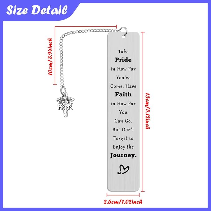 Registered Nurse Gift for Women Men RN Graduation Gifts for Nurses Inspirational Bookmark Registered Nurse Student Gift Encouragement Gifts for Future Nurse Nursing Student Gifts Bookish Gifts
