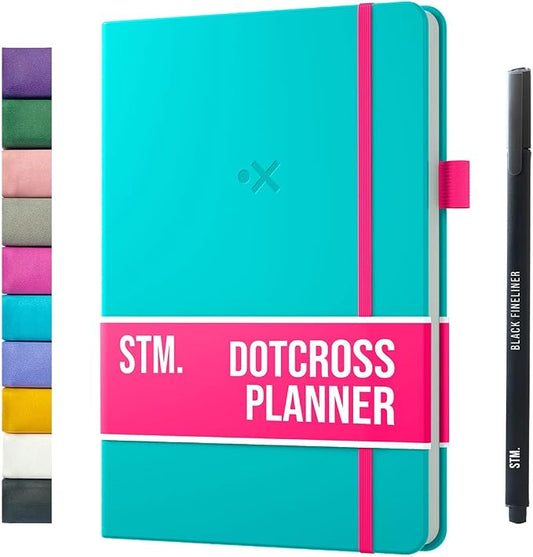 Daily Planner 2026 (Undated) | B5 Dotcross | Your All in One Day Organizer, At A Glance Weekly Agenda, Yearly Calendar Book | Planners for Personal, Professional, Academic & Work Goals and Schedule