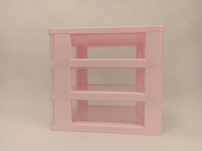 Girls Cute Lovely Color Storage Box Desktop Organizer Bathroom Bedroom Jewelry Storage Box For Storing Small Items (3 layers)