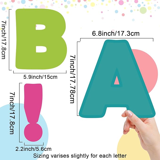 Qyeahkj 150 PCS Large 6" Bulletin Board Letters Set,Pastel Colorful Classroom Alphabet Cutout Letter for Bulletin Board Display Home School, A Great Helper to Inspire Students' Learning Interest