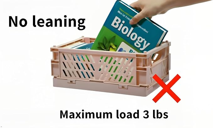 4 Pack Pastel Crates for Storage, Plastic Folding Basket, Colorful Small Storage Containers for Bedroom Office Classroom Bathroom Desktop Drawer Organizer Decor (9.8x6.5x3.8inch)