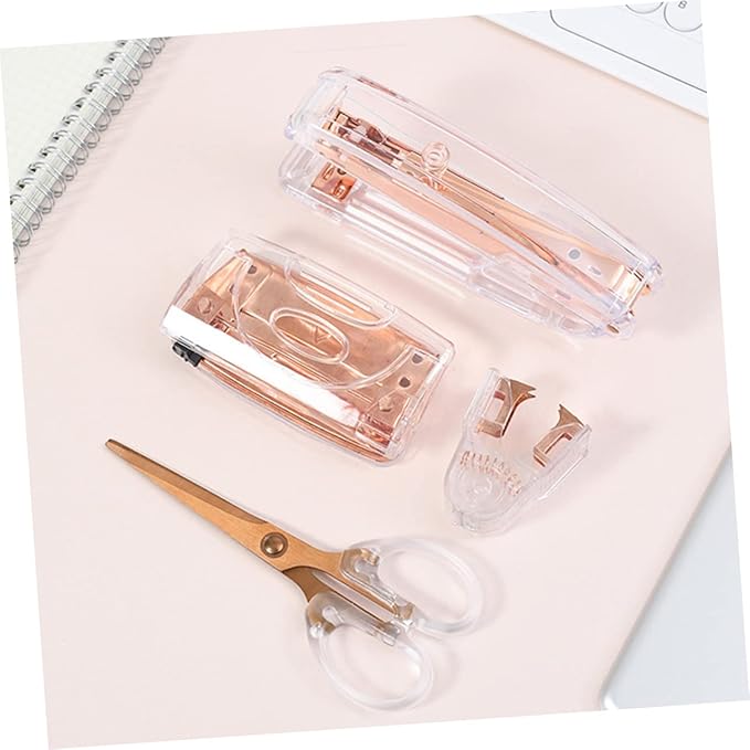 Angoily 2pcs Professional Handheld Stapler Removers Nail Pullers for Office Supplies Rose Gold Design Easy to Use