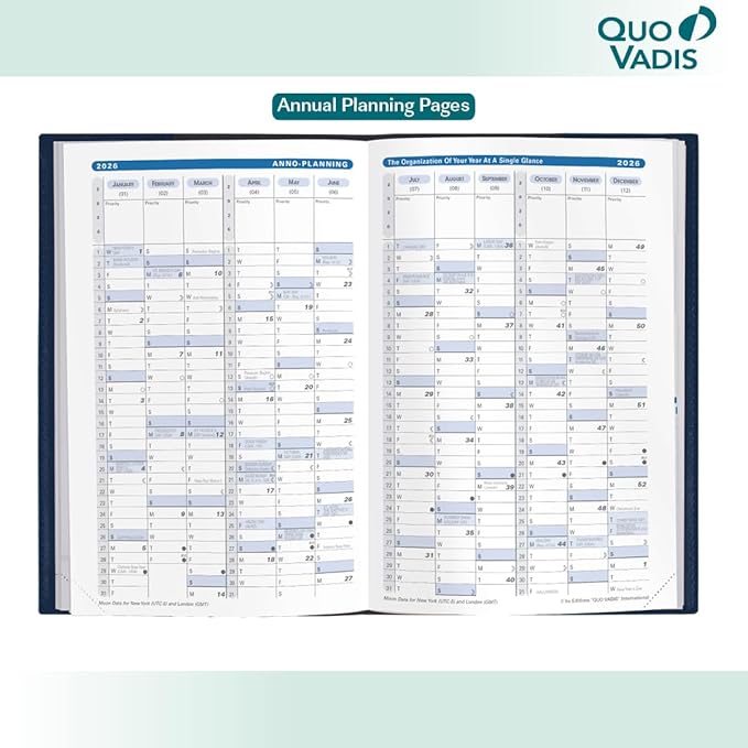 Quo Vadis 2026 Minister - Weekly/Monthly Planner - 12 Months, Jan. to Dec. - 6 1/4 x 9 3/8" - Smooth Faux Suede Texas Bamboo Green Cover- Time Management Appointment Organizer