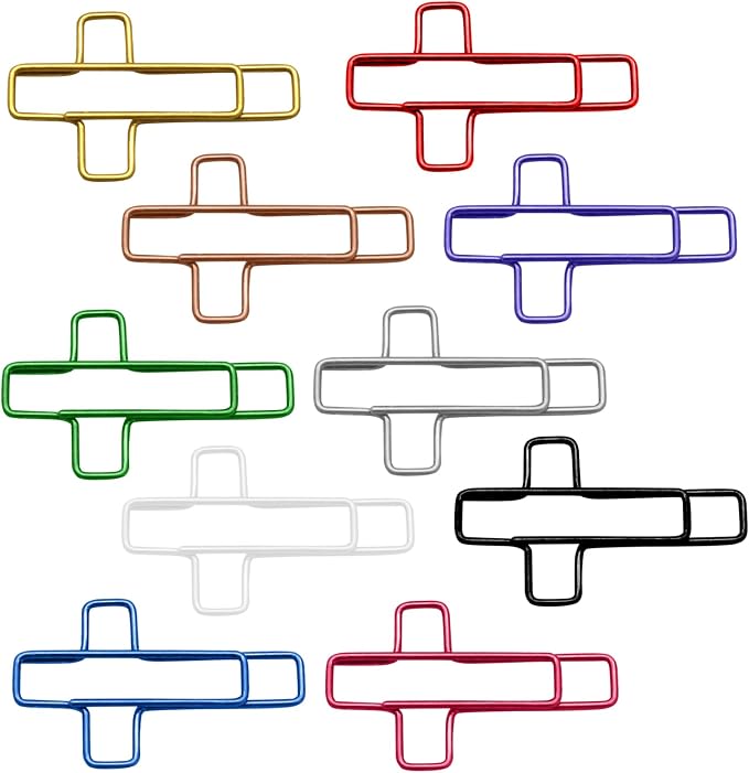 100Pcs Cross Paper Clips, Versatile Bible Paper Clips Journaling Paper Clip, Great Bookmarks for Bible Study Supplies/Christian Office and Home(Multicolored)