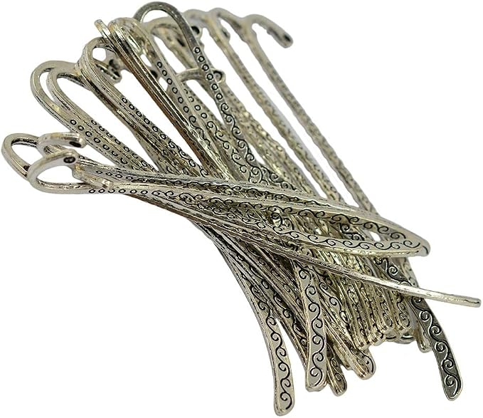 Esquirla 30x Retro Silver Bookmark Metal Charms Pendant for