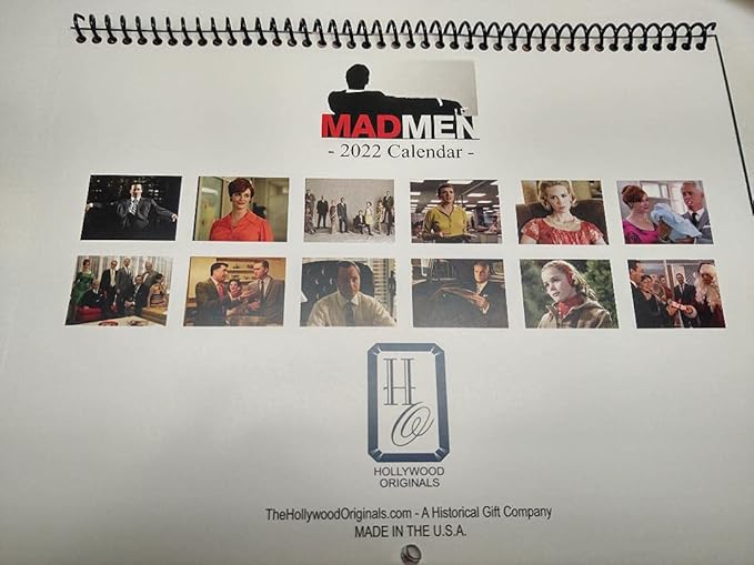 The Hollywood Originals Mad Men 2022 Calendar (Wall Size - Made in the USA) Sterling Cooper Price