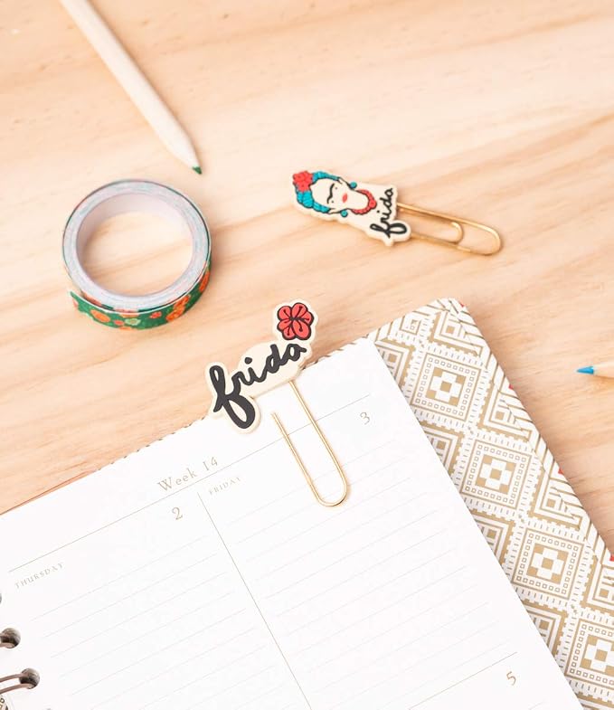 Frida Kahlo Paper Clip Set - Book Mark, Office Supplies, Frida Kahlo Gift, Paper Clip For Office , School
