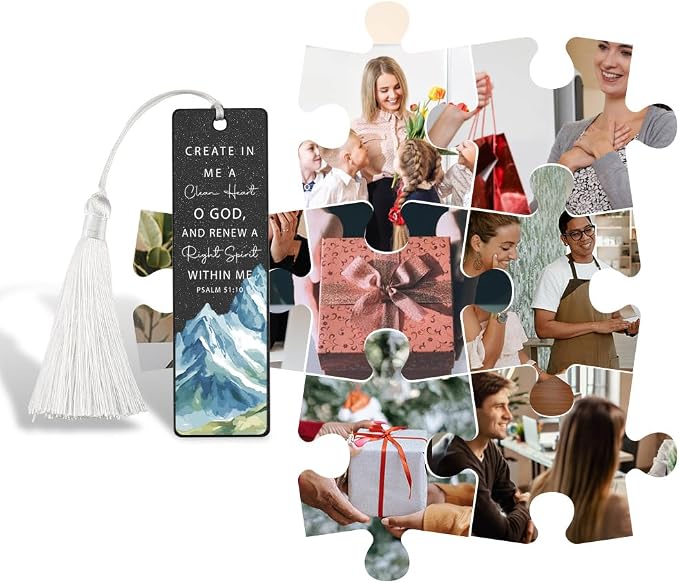 Christian Renewal Bookmark, Inspirational Gift for Believers, Uplifting Gift for Spiritual Readers, Spiritual Bookish Present, Unique Mountain & Scripture Design Bookmark, WCB70