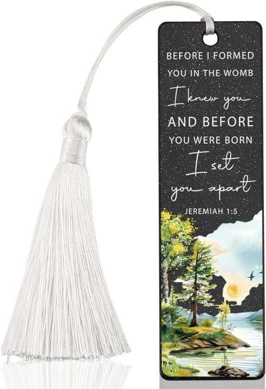 Christian Divine Purpose Bookmark, Inspirational Gift for Believers, Uplifting Gift for Spiritual Readers, Spiritual Bookish Present, Unique Landscape & Scripture Design Bookmark, WCB75