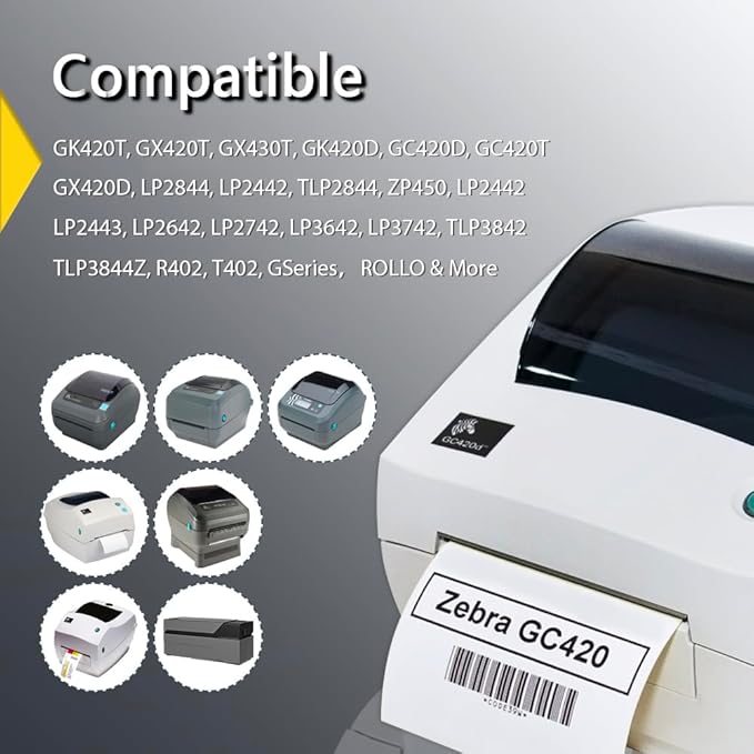 BETCKEY - 2.25" x 1" (57 mm x 25 mm) File Folder & Multipurpose Labels Compatible with Zebra & Rollo Label Printer,Premium Adhesive & Perforated [2 Rolls, 3000 Labels]