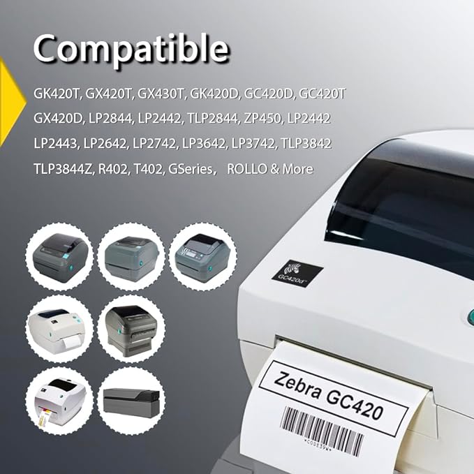 BETCKEY - 2.25" x 1.25" (57 mm x 32 mm) UPC Barcode & Multipurpose Labels Compatible with Zebra & Rollo Label Printer,Premium Adhesive & Perforated [16 Rolls, 16000 Labels]