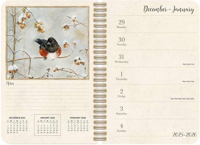 Lang, Birds in the Garden 2026 Planner, 6.5'' X 9'', Weekly Calendar with Stapled Binding