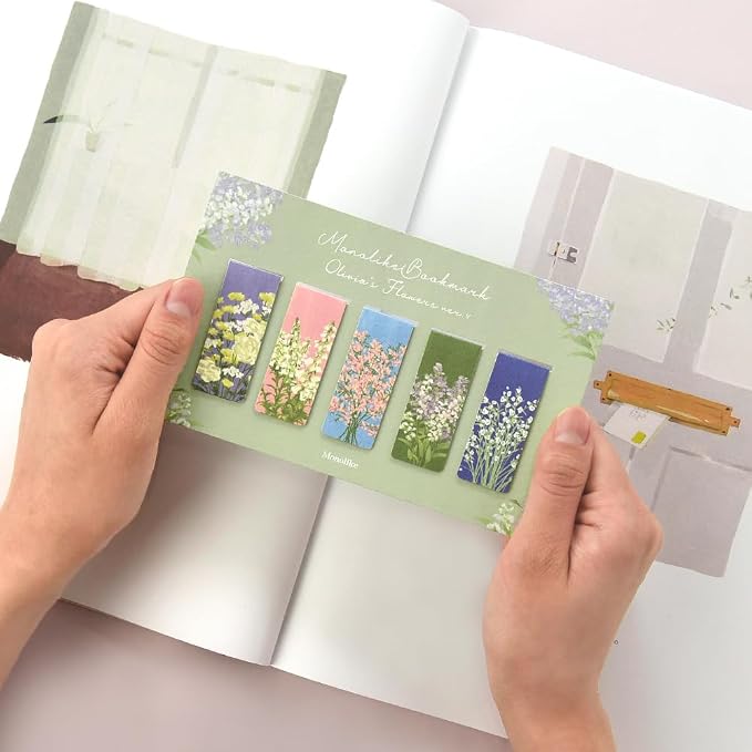 Monolike Magnetic Bookmarks Set - A (Olivia's Flowers Ver.4)