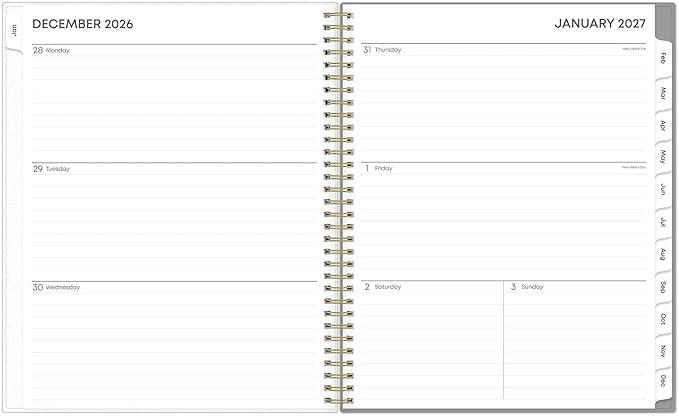 Blue Sky 2027 Weekly and Monthly Planner Calendar, January 2027 - December 2027, 8.5" x 11", Flexible Cover, Laminated Tabs, Durable Twin Wire Binding, Storage Pocket, Sophie