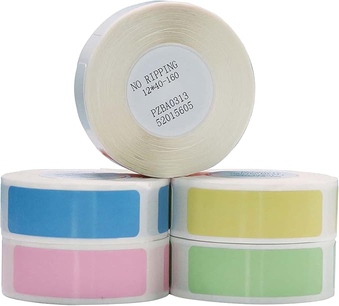 Label Maker Tape - 5 Rolls(800 Pieces) for D11/D110/D101 Printer Address Name File Waterproof Label Sticker for Daycare,School,Lunch Boxe and Cup,Christmas Supplies(0.47 x 1.57 Inch)