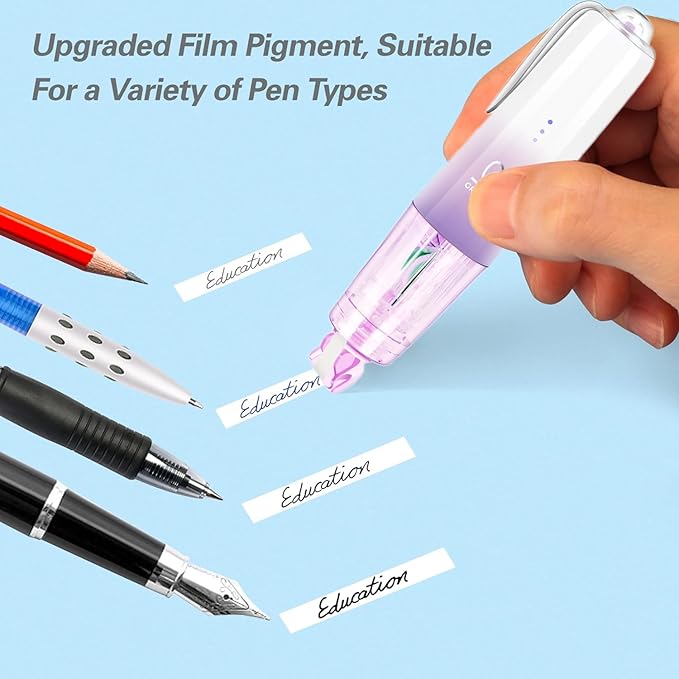Refillable Retractable Quick Dry White Correction Tape,Mini Small Japan Aesthetic Cute Correction Tape Pen, with Easy to Use Kawaii Pen Shaped Applicator,for Home Office School Supplies