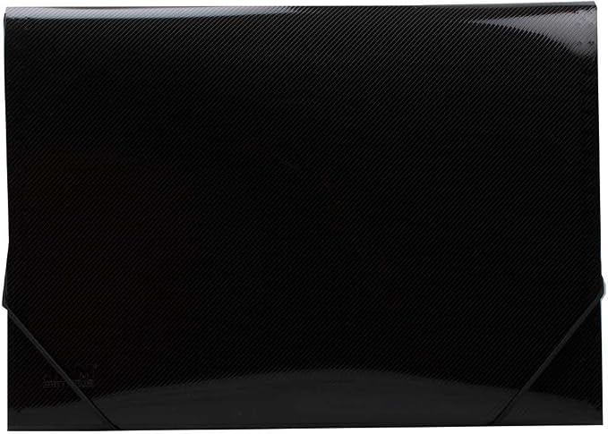 JAM PAPER Accordion Folders - 13 Pocket Plastic Expanding File - Legal Size - 10 x 15 - Black - 2/Pack