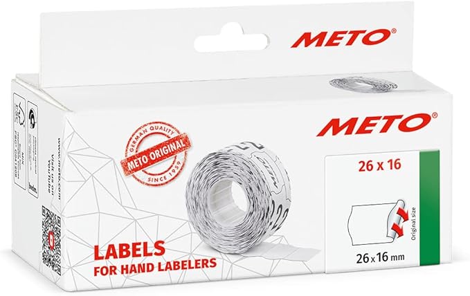 Meto 9506167 26 x 16 mm Hand Labelers - White
