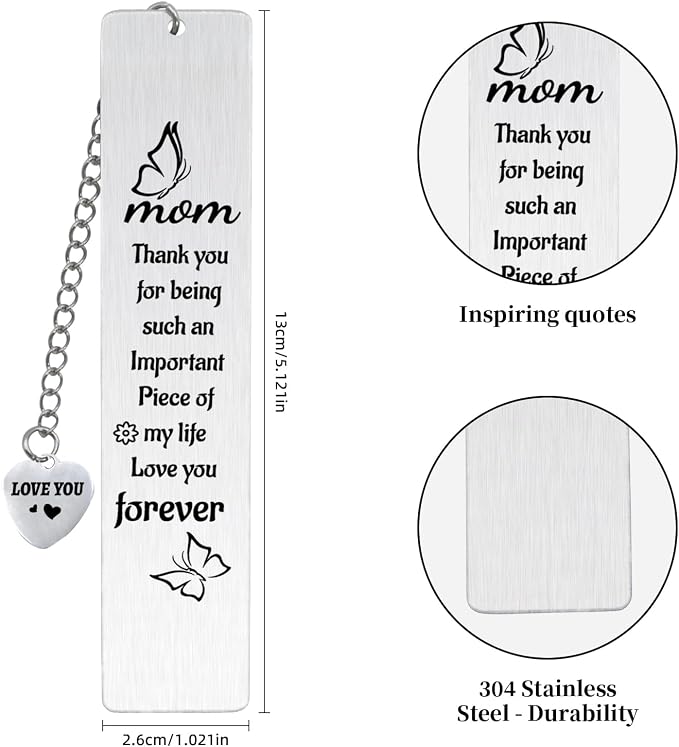 Mother's Day Gifts - Sentimental Gifts for Book Lovers Gifts,Mothers Day Gifts for mom, Metal Bookmark and Pen Set, Birthday Gifts for Mom, Gifts for Mom from Daughter, Mom Gifts for Christmas