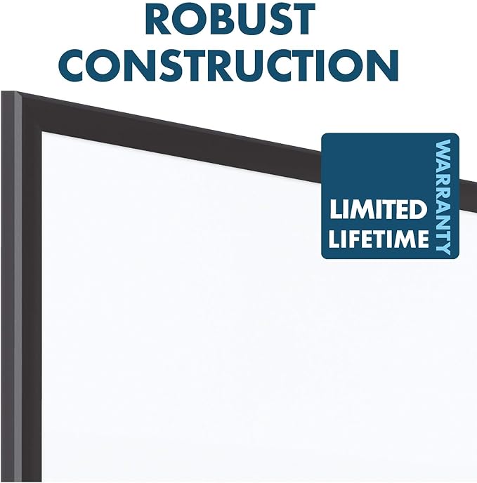 Quartet Magnetic Porcelain Whiteboard, 8' x 4' White Board, Premium, Duramax, Black Aluminum Frame (2548B)