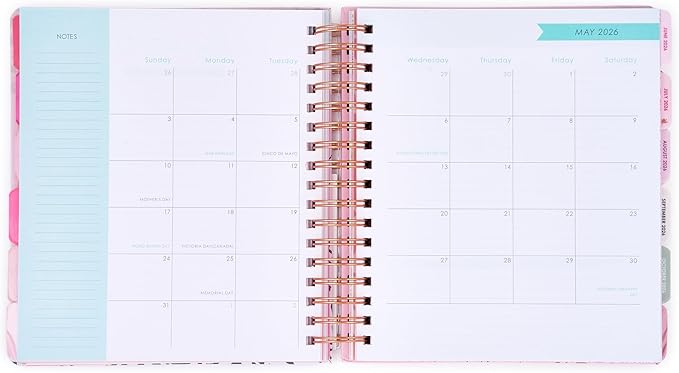 Votum 18 Month Hard Cover Planners/Calendars 10" x 10", January 2026 - June 2027 - Daily, Weekly & Monthly Organizer with Pens, Stickers, and a Sturdy Cover - Blessed