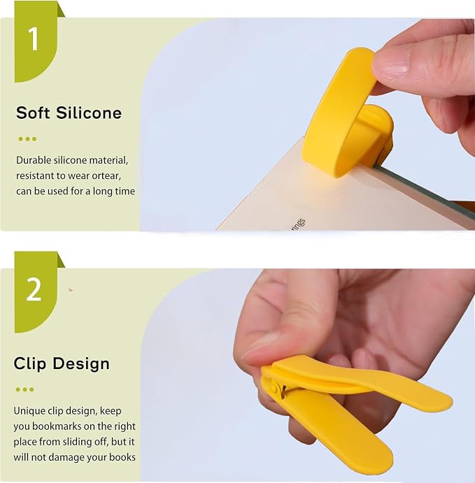 9Pcs Automatic Smart Bookmark, Book Marks for Reading Women Men Kids Book Lovers, Silicone Auto Book Mark Bookmarks for Reading, Unique Book Marker Bookmark Clip Page Holder Accessories