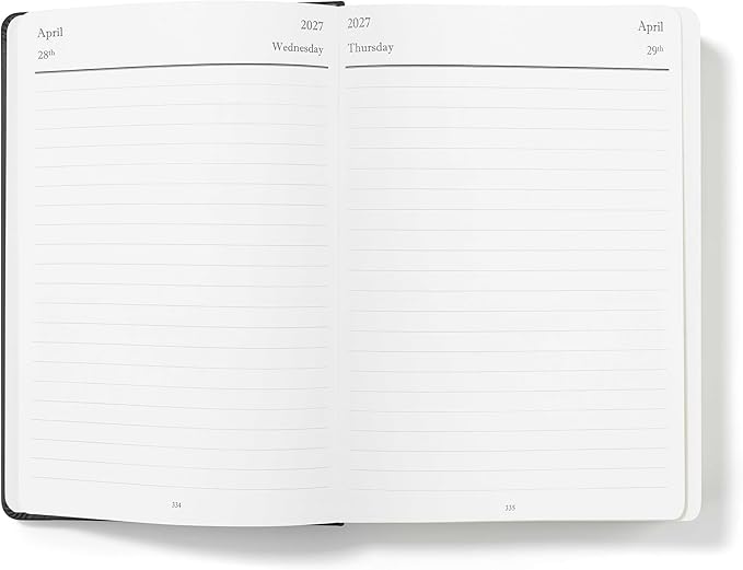 Wykeham's Executive 2026-27 Daily Journal Planner – Mid-Year Academic Diary (Personalized Black, 8.5"×5.5")