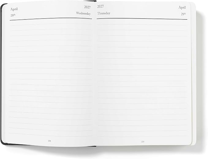 Wykeham's Executive 2026-27 Daily Journal Planner – Customization Available – Mid-Year Academic Diary – July 2026 to June 2027 (Personalized Black, 8.5"×5.5")