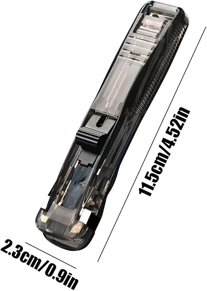 Push Stapler | Holds 40 Sheets Push Paper Fastener - with 50 Stainless Refills Desktop Reusable Clamp Stapler - for Teacher Student Office School Home Craft