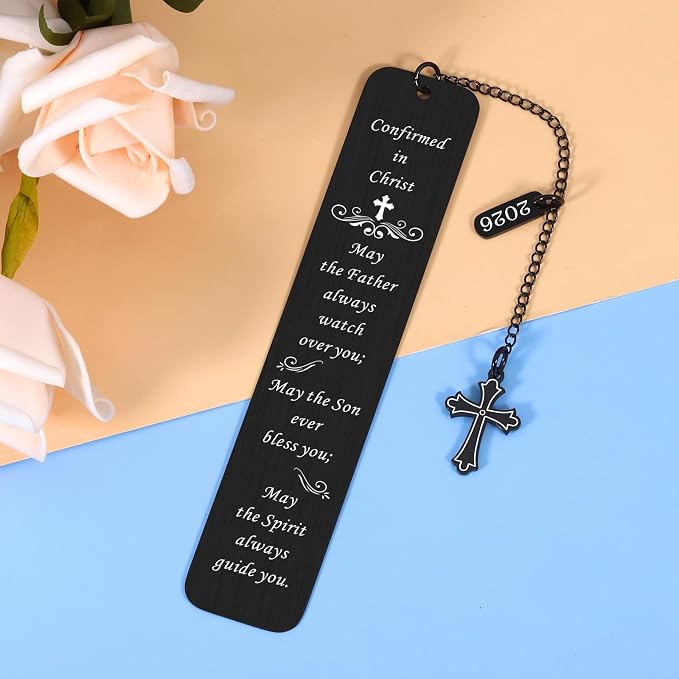 Confirmation Gifts for Teenage Boys Girls, Catholic Confirmation Gifts Bookmark for Teen Boys Girls, Confirmation Sponsor Gifts for Women Men, Easter Gifts for Teens, Baptism Gift