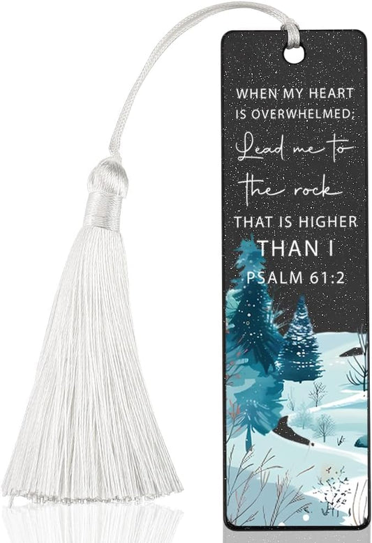 Christian Comfort - Giving Bookmark, Inspirational Gift for Believers, Uplifting Gift for Spiritual Readers, Spiritual Bookish Present, Unique Winter & Scripture Design Bookmark, WCB82