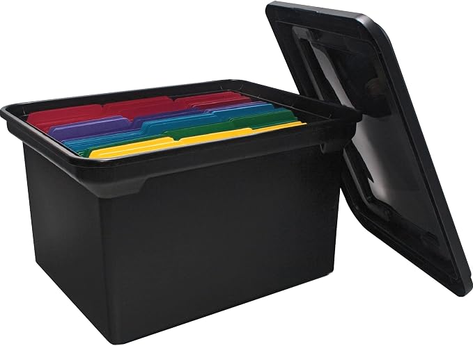 AVT34052 - Advantus File Tote Storage Box w/Lid