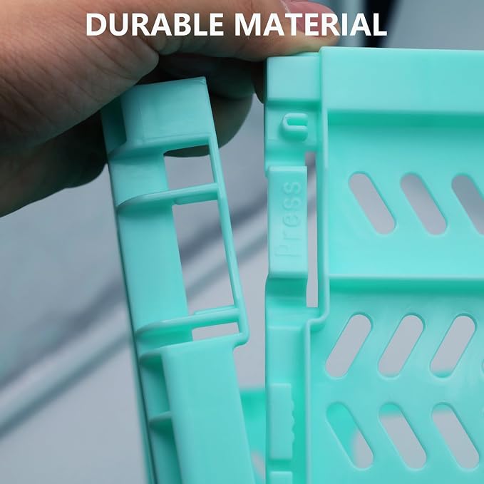 20L Folding Crate, 4Pack Plastic Storage Baskets Organizer for Home and Office,Collapsible Storage Crates for Home Office and Outdoor Organizer. (Mix Colors)