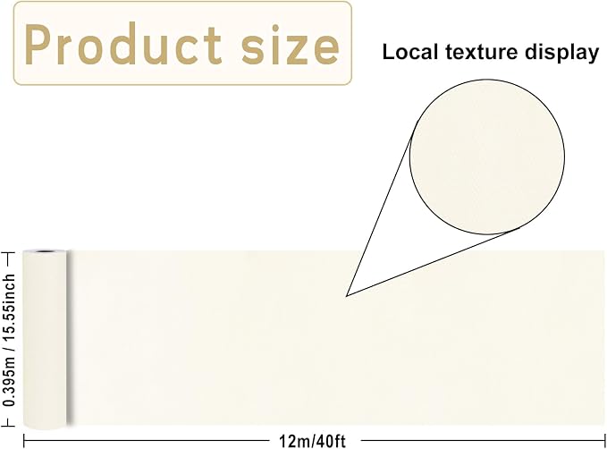 Cream Bulletin Board Roll Reusable Waterproof Erasable Pastel Cream Bulletin Board Wrinkle Resistant Poster Non-Woven Fabric Bulletin Board Roll for Classroom Decor Wrapping Paper Crafts 15.55" x40ft