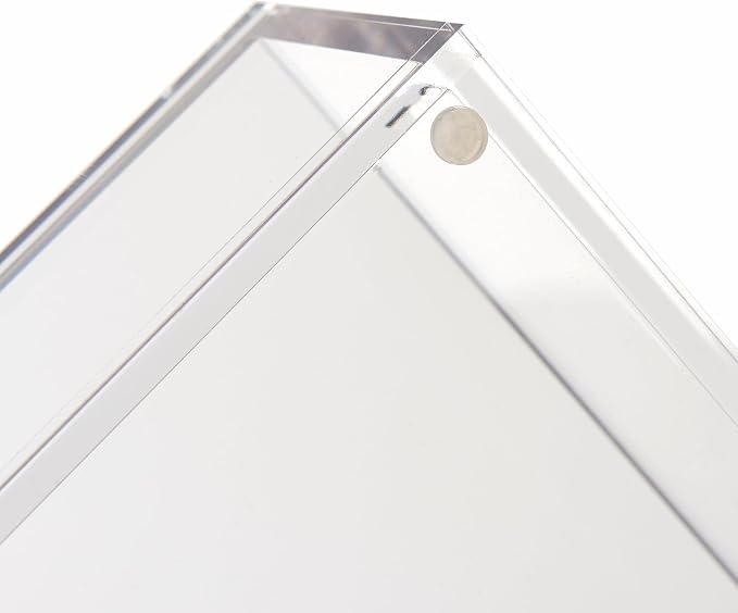 RUSSELL+HAZEL Large Acrylic Flip Box, 12.5” x 6.5”, Desktop Organization, Clear, 1 Count, 98148
